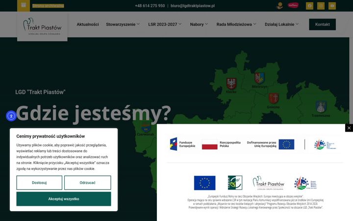 Screenshot of lgdtraktpiastow.pl