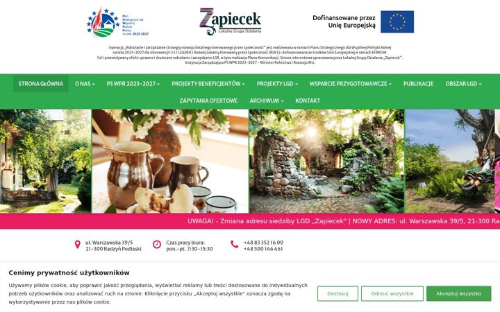 Screenshot of lgdzapiecek.pl