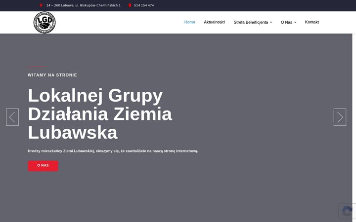 Screenshot of lgdziemialubawska.pl