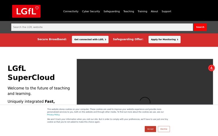 Screenshot of lgfl.net