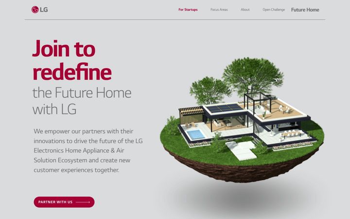 Screenshot of lgfuturehome.com