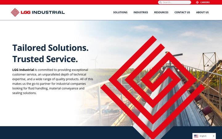 Screenshot of lggindustrial.com