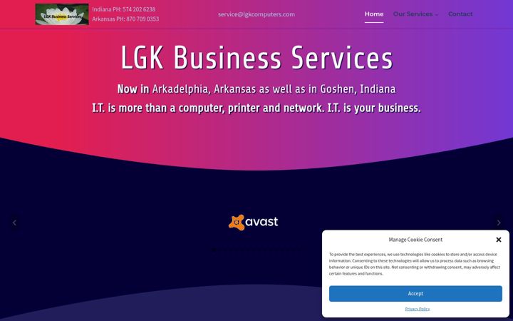 Screenshot of lgkcomputers.com