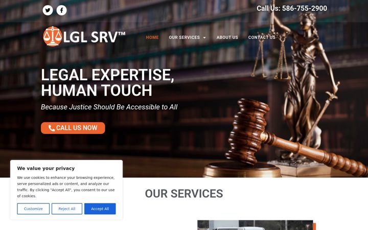 Screenshot of lglsrv.com
