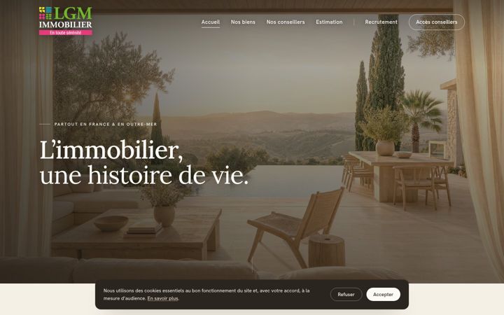 Screenshot of lgm-immobilier.fr