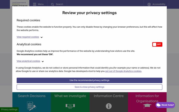 Screenshot of lgo.org.uk
