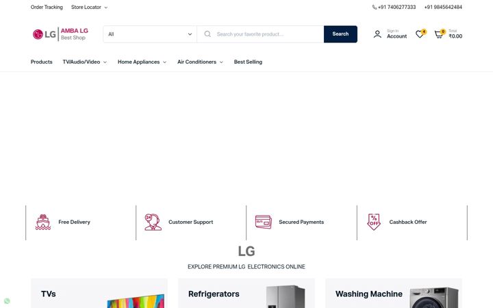 Screenshot of lgonlinestores.com