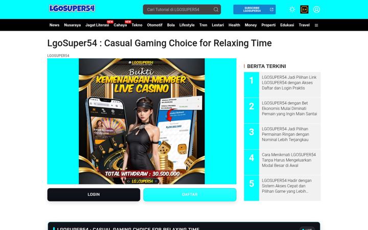 Screenshot of lgosuper54.net