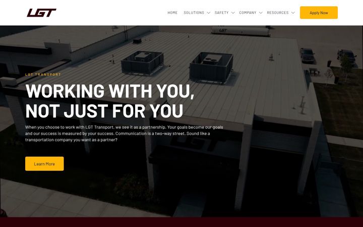 Screenshot of lgttransport.com