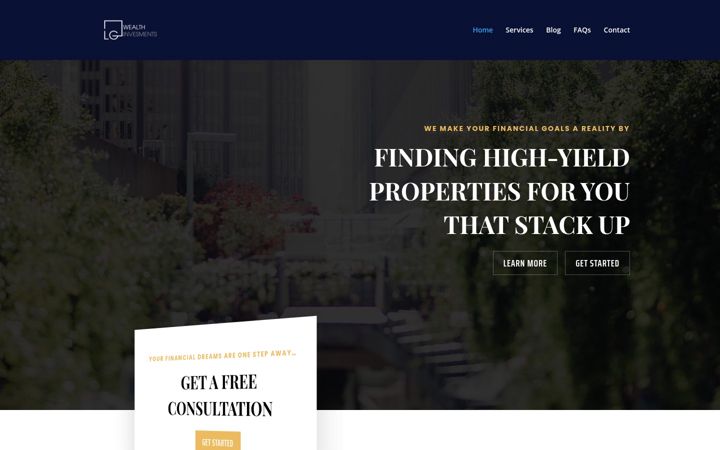 Screenshot of lgwealthinvestments.com