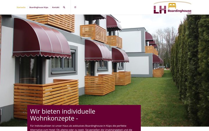 Screenshot of lh-boardinghouse.de