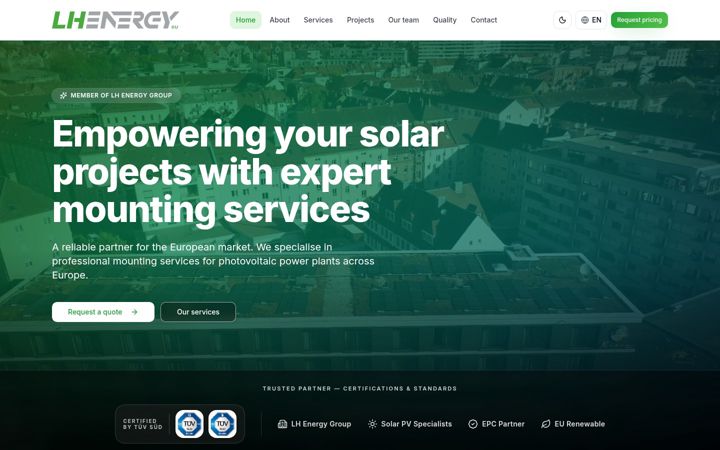 Screenshot of lh-energy.eu