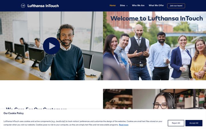 Screenshot of lh-intouch.com
