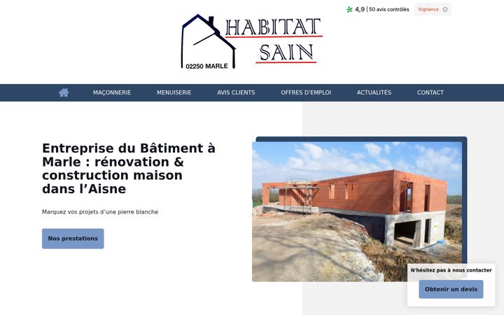 Screenshot of lhabitat-sain.fr