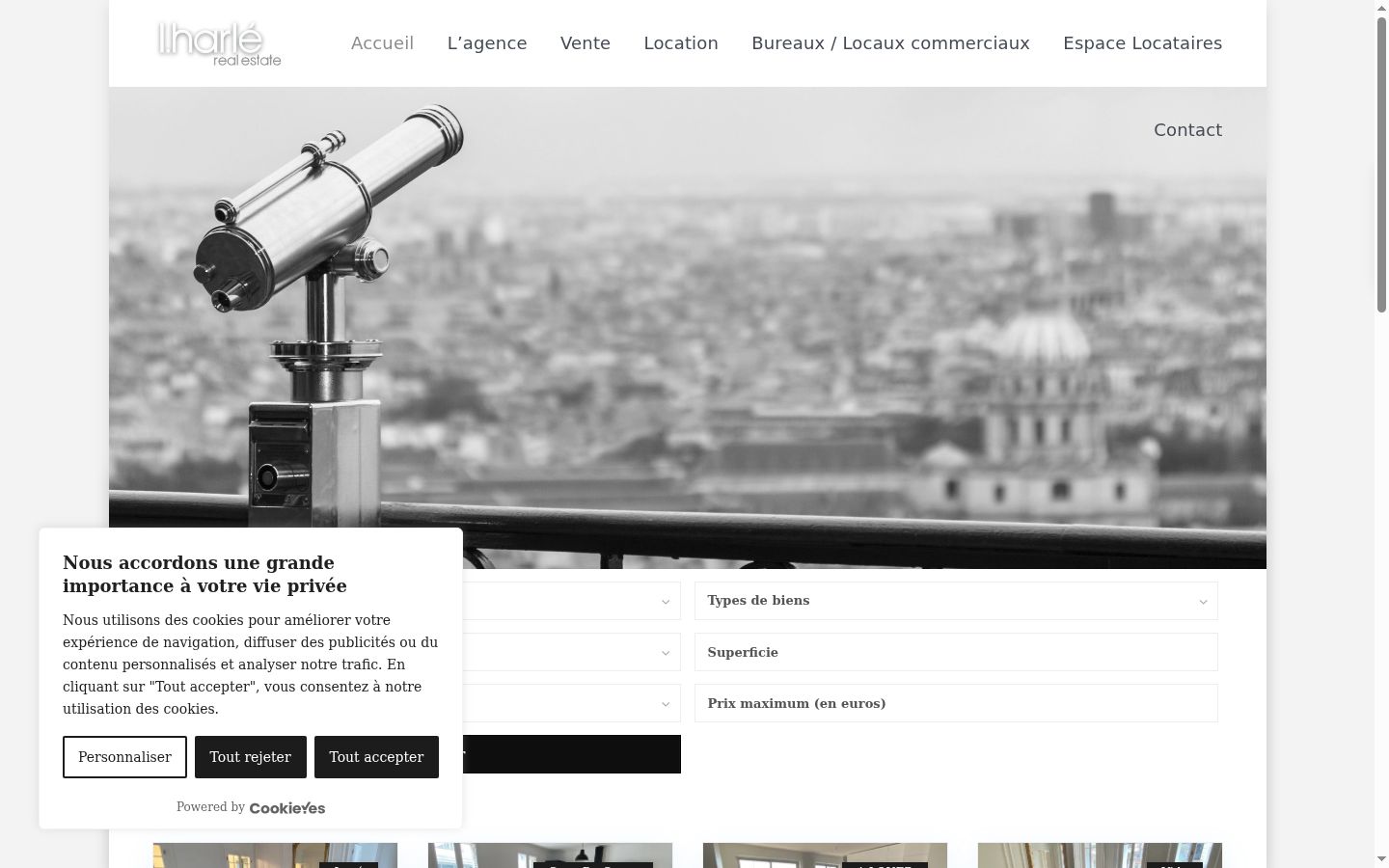 Screenshot tal-banner tal-kunsens muri qabel kwalunkwe interazzjoni