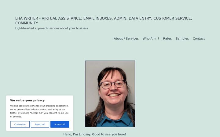 Screenshot of lhawriter.com