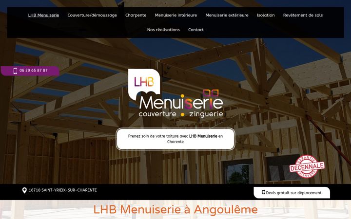 Screenshot of lhb-menuiserie.fr