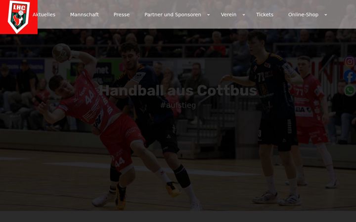 Screenshot of lhc-cottbus.de