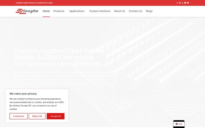 Screenshot of lhcarbonsolutions.com