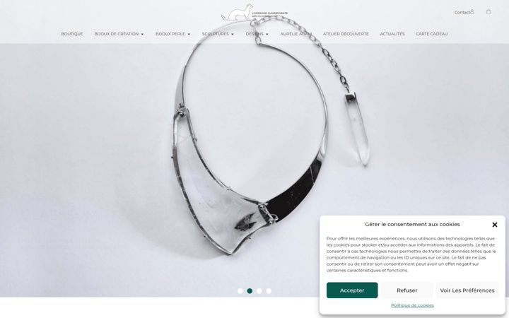 Screenshot of lhermineflamboyante.com