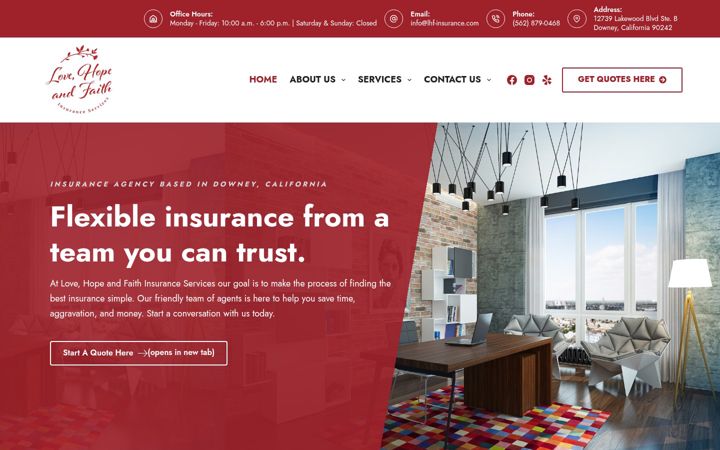 Screenshot of lhf-insurance.com
