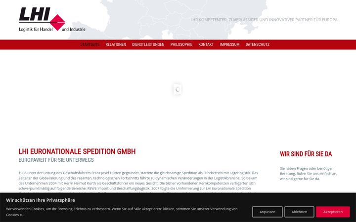 Screenshot of lhi-logistik.eu