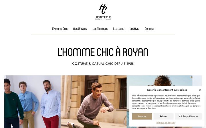 Screenshot of lhommechic-royan.fr