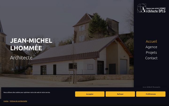 Screenshot of lhommee-architecte.fr