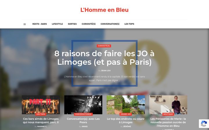 Screenshot of lhommeenbleu.fr