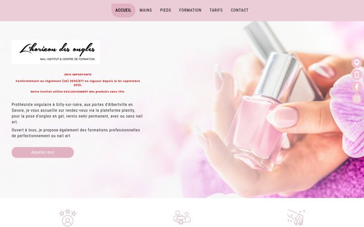 Screenshot of lhorizondesongles.fr
