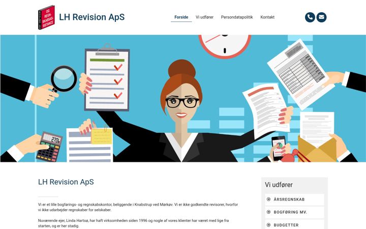Screenshot of lhrevision.dk