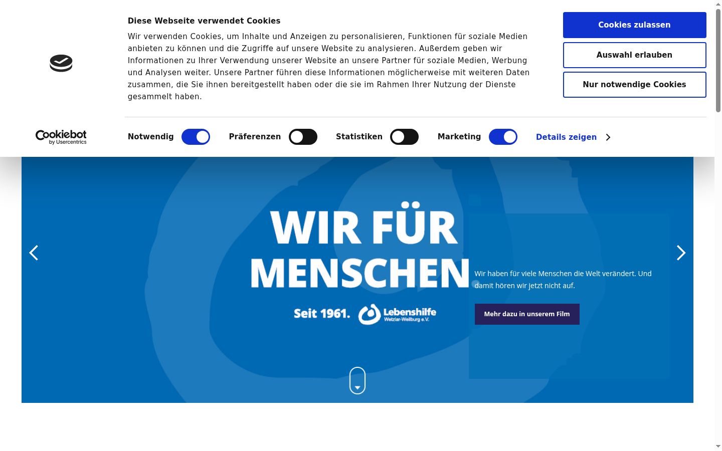 Screenshot tal-banner tal-kunsens muri qabel kwalunkwe interazzjoni