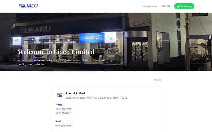 Screenshot of liaco.eu
