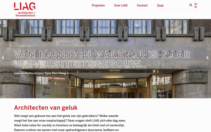 Screenshot of liag.nl