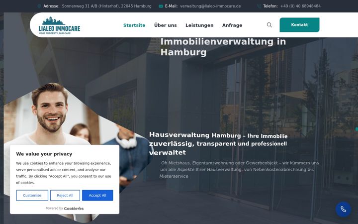 Screenshot of lialeo-immocare.de