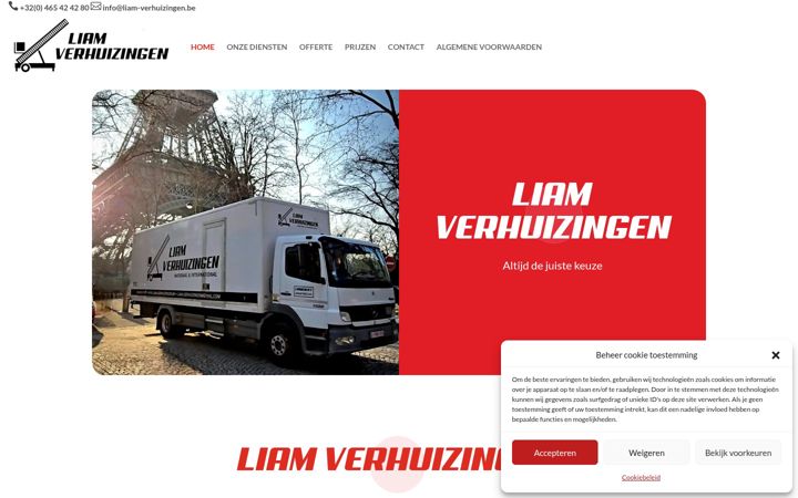 Screenshot of liam-verhuizingen.be