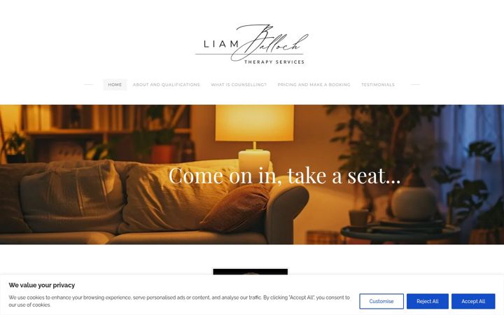 Screenshot of liamballochtherapyservices.com