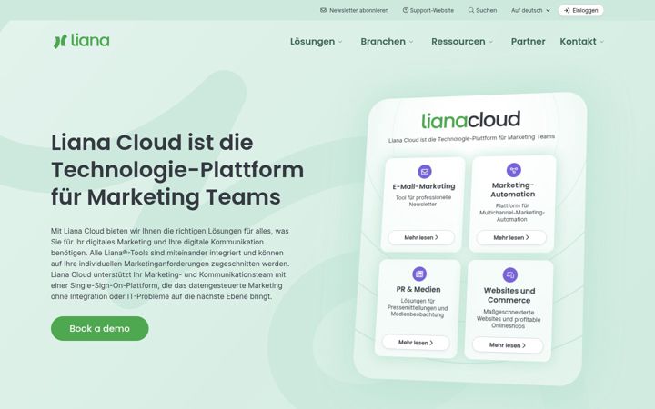 Screenshot of lianatech.de