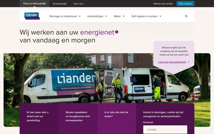 Zrzut ekranu liander.nl