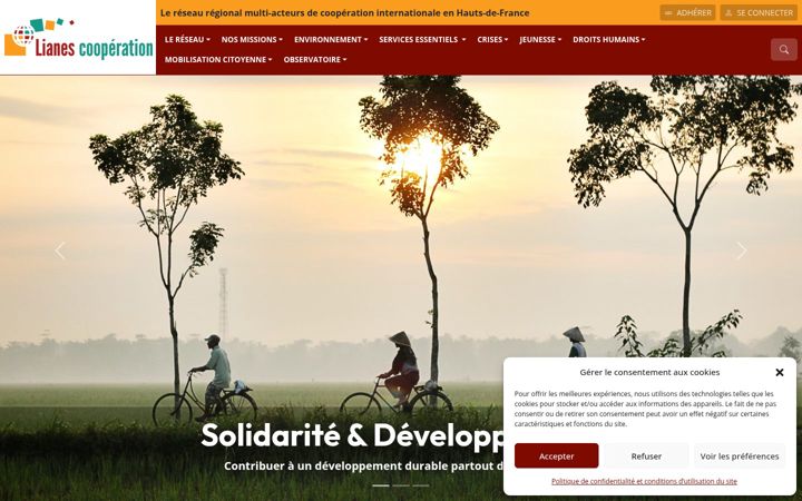 Screenshot of lianescooperation.org