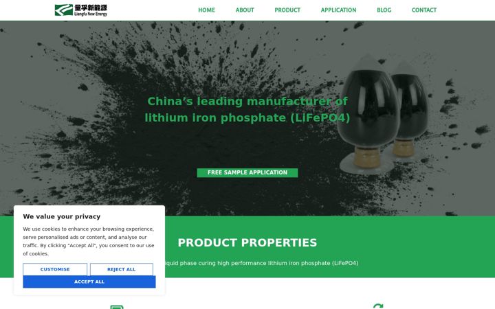 Screenshot of liangfuglobal.com