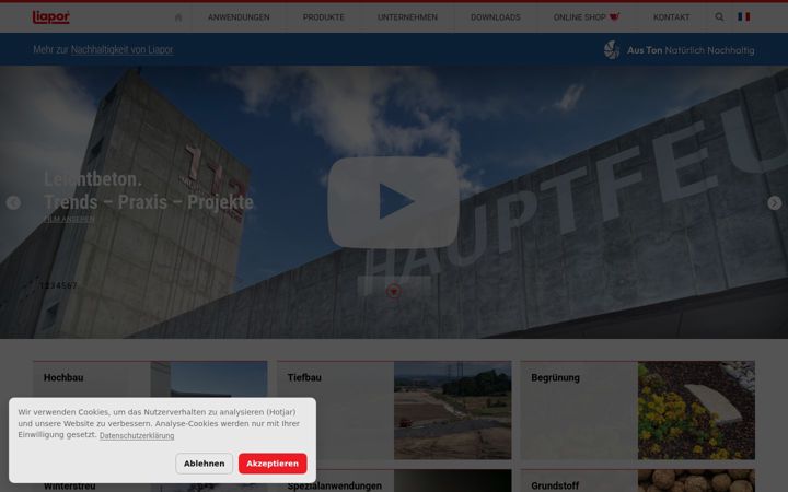 Screenshot of liapor.ch