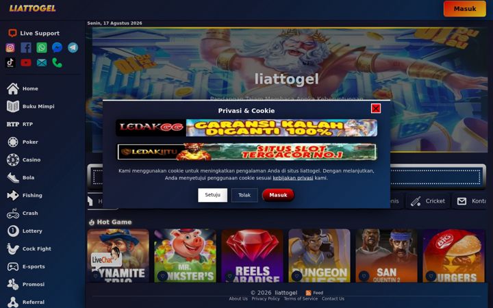 Screenshot of liattogel.com