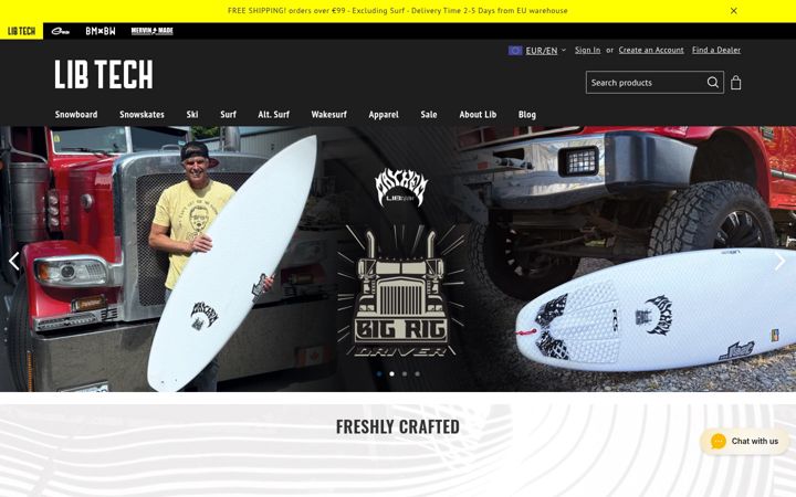 Screenshot of lib-tech.com