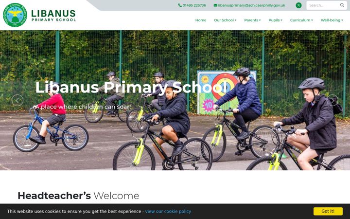 Screenshot of libanusprimaryschool.co.uk