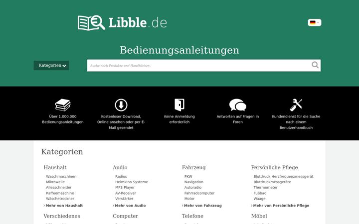 Snímek obrazovky libble.de