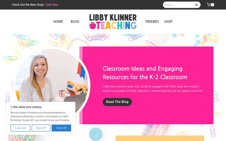 Screenshot of libbyklinnerteaching.com