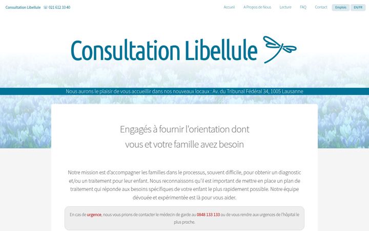 Screenshot of libellule.ch