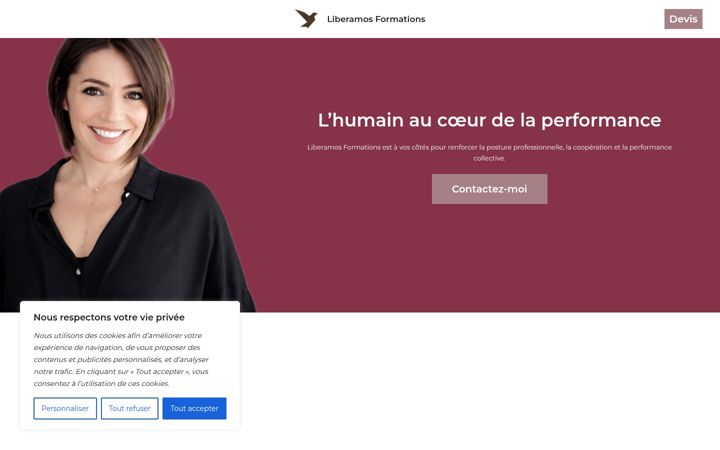 Screenshot of liberamos-formations.com