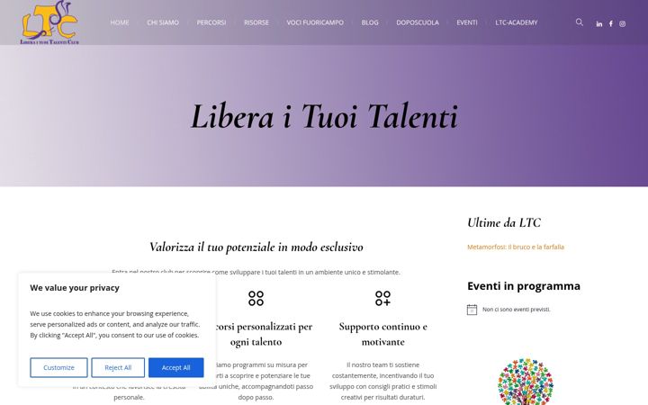 Screenshot of liberatalenticlub.it